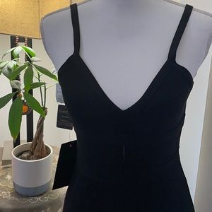 NWT BEBE Sexy Bodycon Bandage Black Dress S